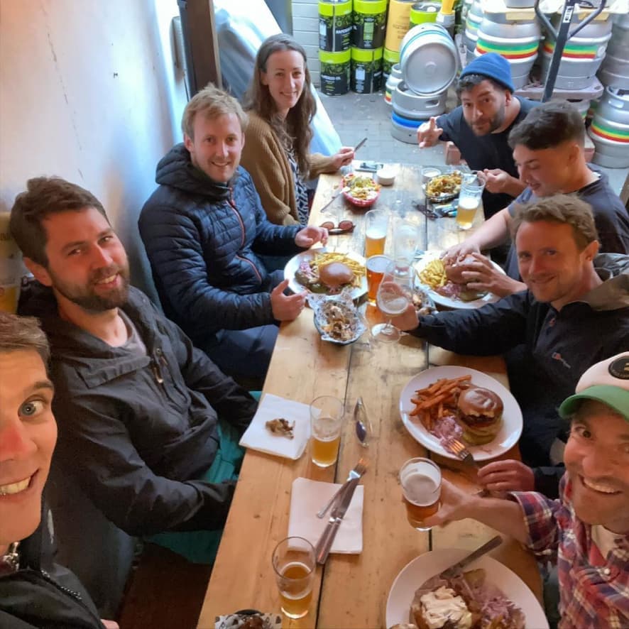 Multiple Propeller Exmouth community members having lunch at the Grapevine
